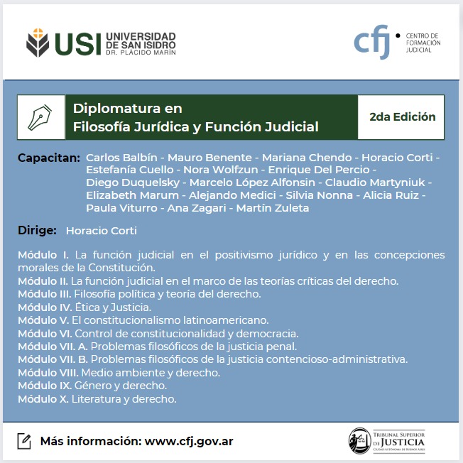 Diplomatura en Filosofía Jurídica y función Judicil